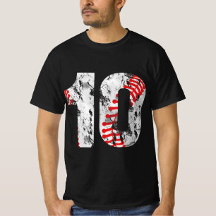 10 Years Old Gifts Number 10 Baseball 10th Birthda T-Shirt