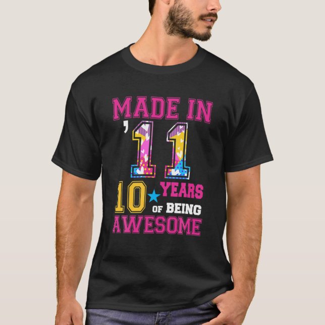 10 Years Old Girl Gifts For 10Th Birthday Gift Bor T-Shirt (Front)