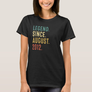 10 Years Old Legend Since August 2012 10th Birthd T-Shirt