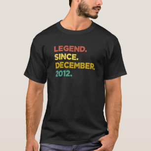 10 Years Old Legend Since December 2012 10th Birt T-Shirt