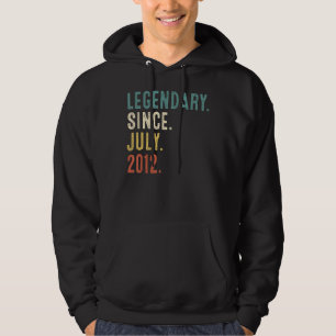 10 Years Old Legend Since July 2012 10th Birthday Hoodie