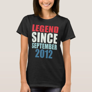 10 Years Old  Legend Since September 2012 10th Bir T-Shirt