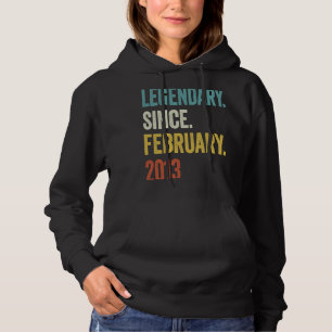 10 Years Old Legendary Since February 2013 10th Bi Hoodie