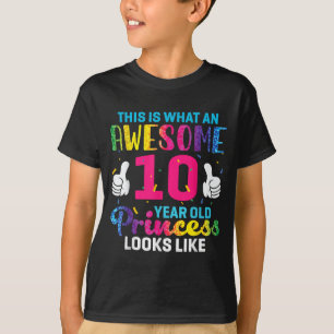 10 Years Old Princess Birthday Quote 10th B-Day T-Shirt