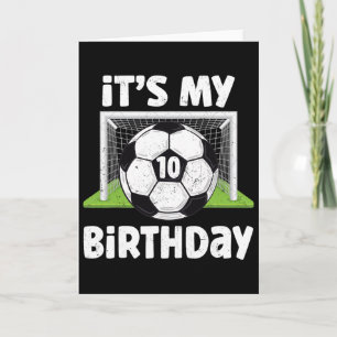 10 Years Old Soccer 10th Birthday Player Kids B-da Card
