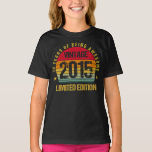10 Years Old Tenth 2015 Vintage 10th Birthday Kids T-Shirt