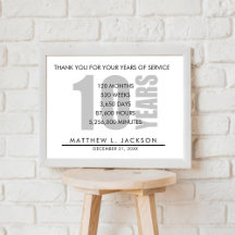 10 Years Retirement or Employee Appreciation Gift