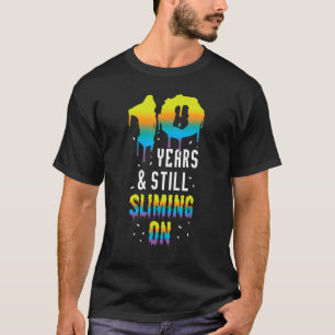 10 Years & Still Sliming On 10th Kids Slime Birthd T-Shirt