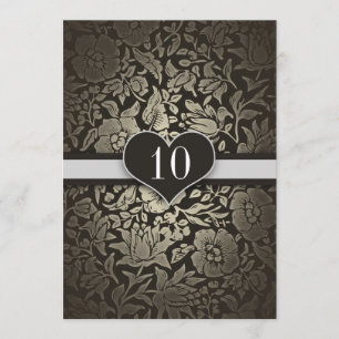 10 years wedding anniversary damask invitations
