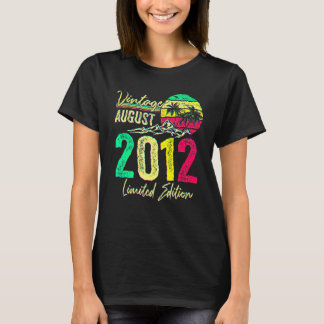 10 Yr Old Vintage August 2012  10th Birthday T-Shirt