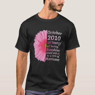 10 Yrs Old Birthday Girl 10th Birthday Gift Octobe T-Shirt
