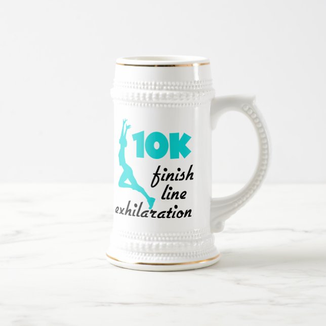 10K Aqua Finish Line Beer Stein (Right)