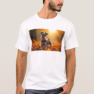 10K Art Schnauzer Dog Portrait - Vibrant Artistic  T-Shirt