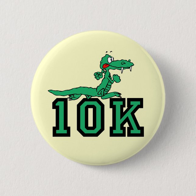 10K gator 6 Cm Round Badge (Front)