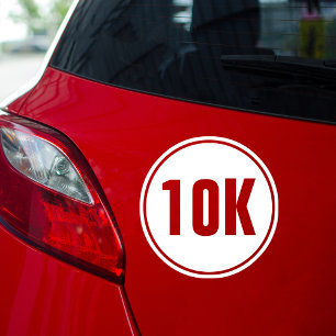 10K Marathon Classic Round Sticker