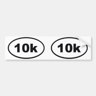 10k oval bumper sticker
