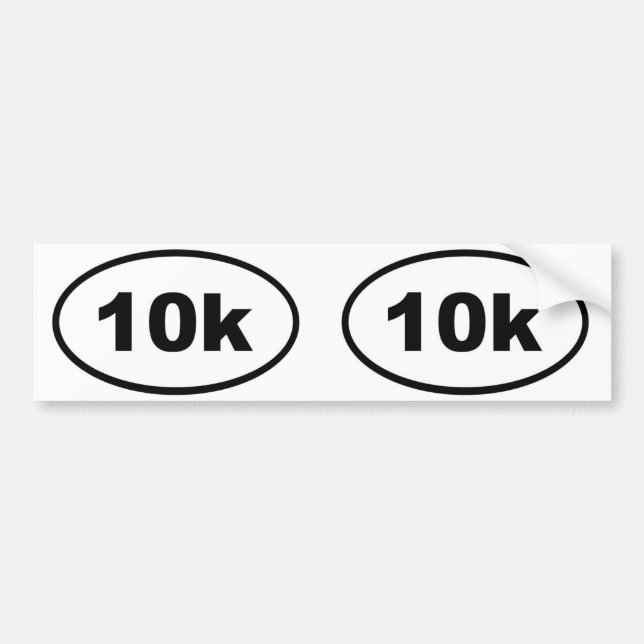 10k oval bumper sticker (Front)