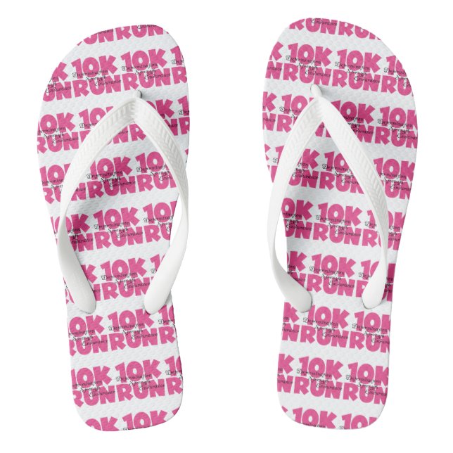 10K Run Pink Sports Running Jandals (Footbed)