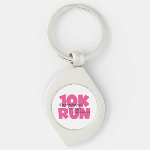 10K Run Pink Sports Running Key Ring