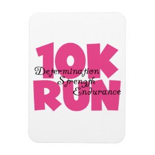 10K Run Pink Sports Running Magnet