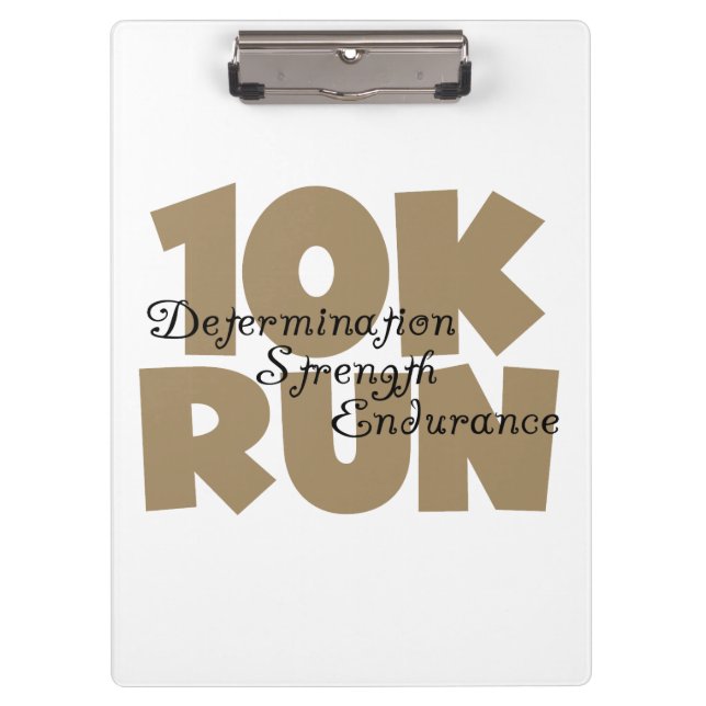 10K Run Tan Sports Running Clipboard (Front)