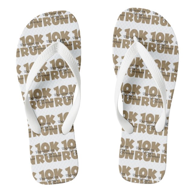 10K Run Tan Sports Running Jandals (Footbed)