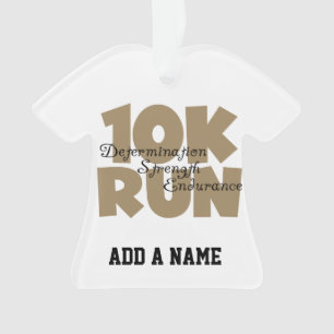 10K Run Tan Sports Running Ornament