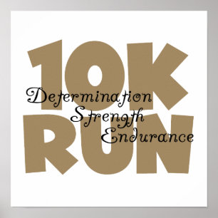 10K Run Tan Sports Running Poster