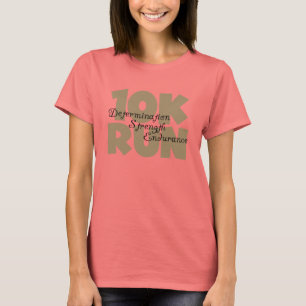 10K Run Tan Sports Running T-Shirt