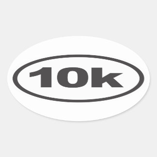 10K Running Oval Decal Oval Sticker