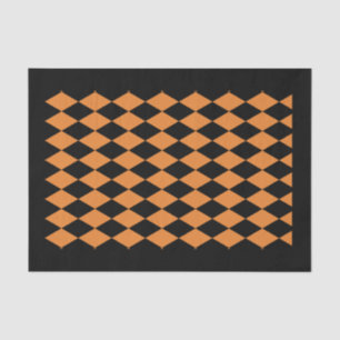 10lb Tissue Paper, HARLEQUIN BLACK & ORANGE Paper