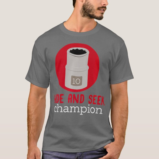 10mm Socket Hide  Seek Champion Premium T-Shirt (Front)
