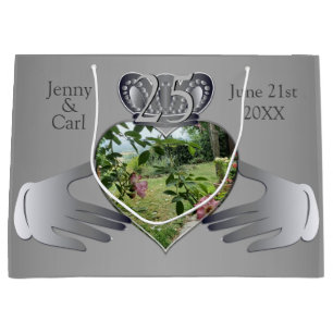 10th,11th,20th,25,Photo Anniversary Claddaugh La Large Gift Bag