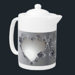 10th,11th,20th,25th,70th Wedding Anniversary<br><div class="desc">A lovely and affordable way to honour your wedding anniversary with my metallic-like 3D rose heart framing your gorgeous photos. And then along side,  marking the day on these fabulously printed Zazzle teapots.</div>