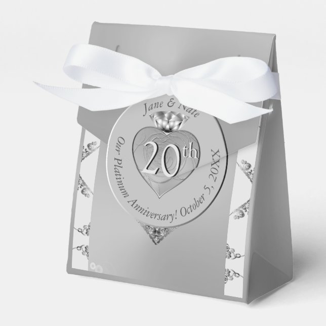 10th,11th,20th,25th,70th Wedding Anniversary  Favour Box (Front Side)