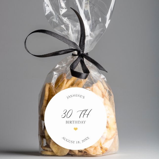 10th 20th 30th 40th 50th 60th 70th Birthday Party Classic Round Sticker (Creator Uploaded)