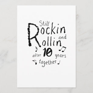 10th Anniversary - 10 Years Anniversary Couples Card