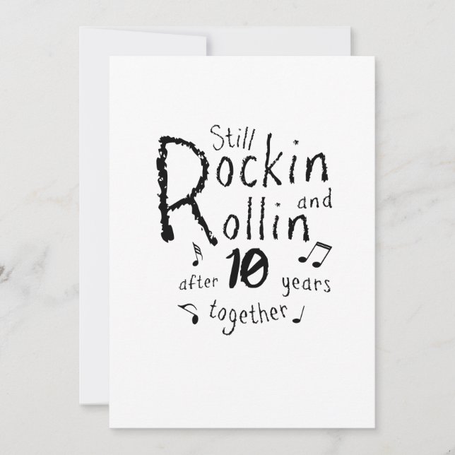 10th Anniversary - 10 Years Anniversary Couples Card (Front)