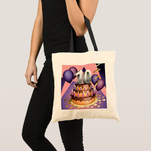 10th Anniversary Cake Tote Bag