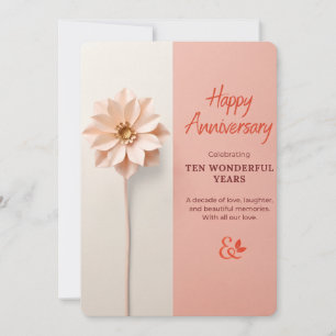 10th Anniversary Card Decade of Love