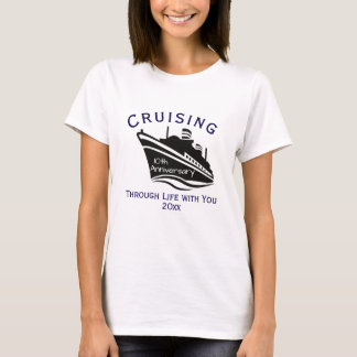 10Th Anniversary Cruise Vacation Personalise T-Shirt