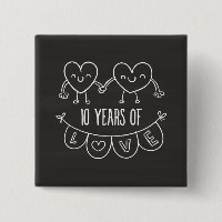 10th Anniversary Gift Chalk Hearts