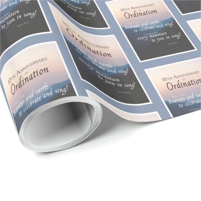 10th Anniversary of Ordination Congrats Wrapping Paper (Roll Corner)