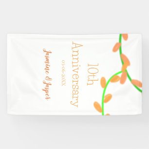 10th anniversary orange lavendar leaf name classic banner