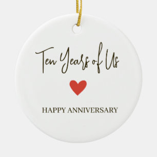 10th Anniversary – Ten Years of Us Ceramic Tree Decoration