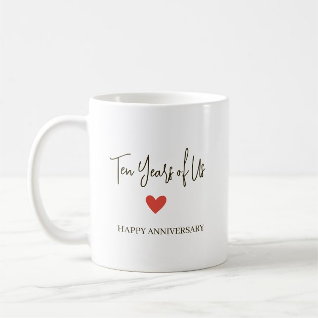 10th Anniversary – Ten Years of Us Coffee Mug (Left)