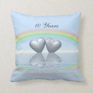 10th Anniversary Tin Hearts Cushion