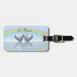 10th Anniversary Tin Hearts Luggage Tag
