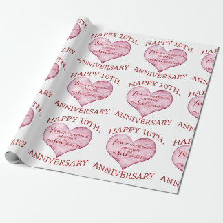 10th. Anniversary Wrapping Paper