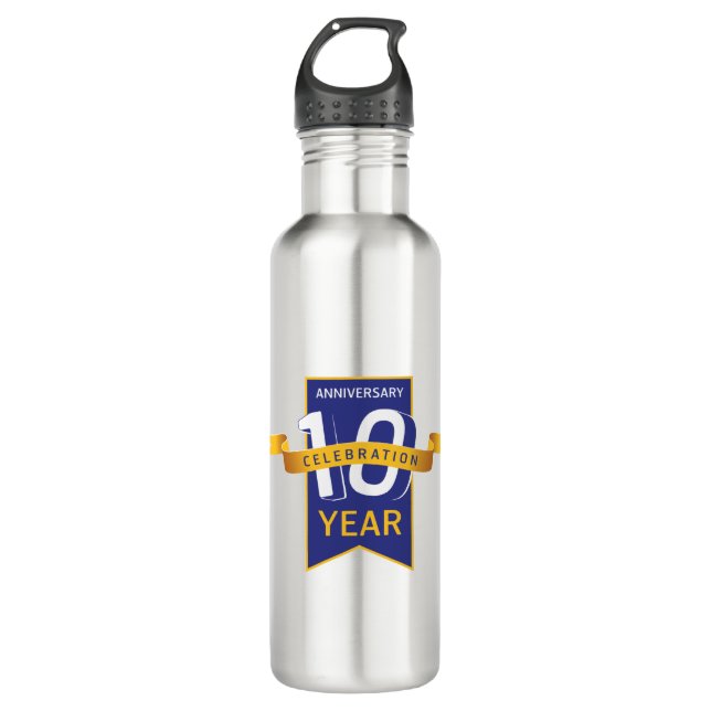 10th Anniversary Year Celebration 710 Ml Water Bottle (Front)